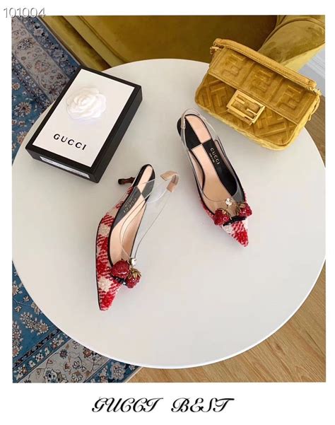 gucci sling back kitty heels|farfetch Gucci shoes.